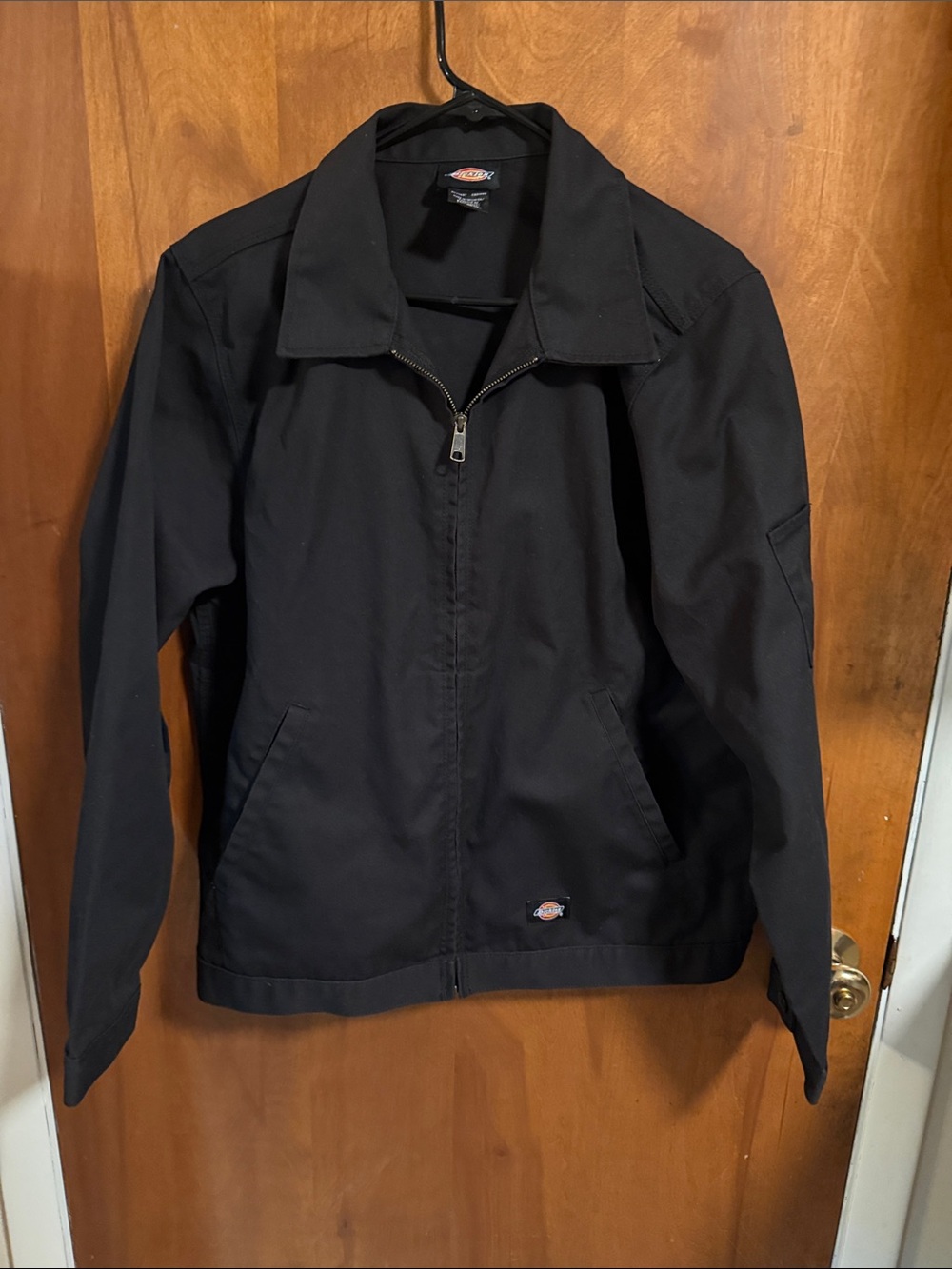 Dickies Black Lightweight Zip-Front Work Jacket